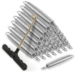 36 PCS 7 Inch Heavy Duty Stainless Steel Trampoline Springs With THook Tool