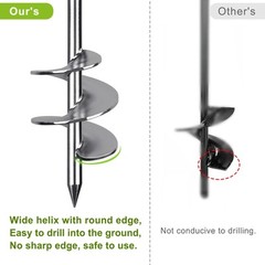 Multi-Purpose Ground Anchors Screw in, Fully Welded Shed Anchor Kit, 30” Ear