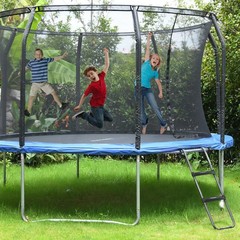 Trampoline Ladder, 3~Step Steel, UV Treated, 220 lb, Universal Hook