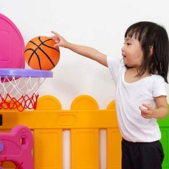 3 Packs 7 Inch Mini Inflatable Basketballs Plastic Replacement Basketballs