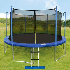 Round Trampoline Enclosure Net Replacement For 12FT 8 Poles Weather-Resistant