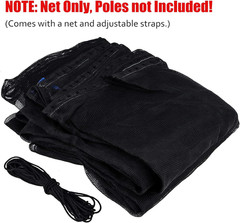 Trampoline Replacement Safety Net for 6 Straight Poles round Frame Trampolines,