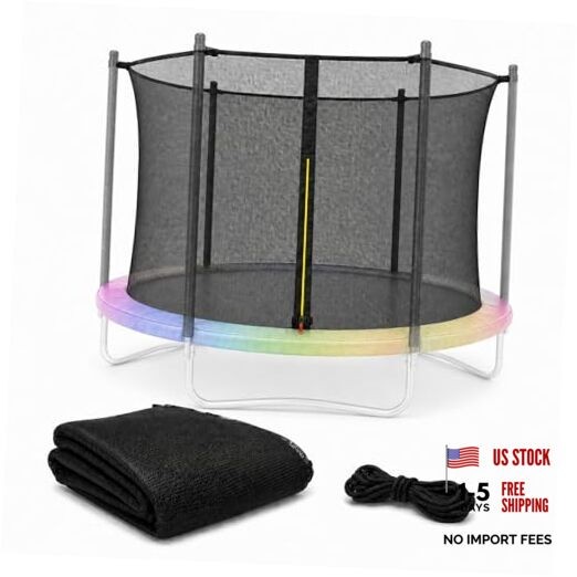 14 FT Trampoline Replacement Net for 6 Straight Poles: Safety Enclosure