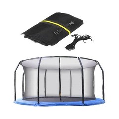Trampoline Safety Net Replacement, 12FT UV Resistant 12 FT – 8 poles Black