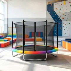 14 FT Trampoline Replacement Net for 6 Straight Poles: Safety Enclosure