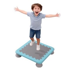 Mini Trampoline for Kids, Indoor Rebounder Non-Slip Base, Sensory blue