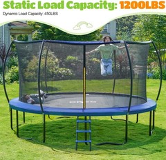 Kids Trampoline Outdoor 8FT 10FT 12FT 14FT 15FT 16FT with Enclosure Non-Slip