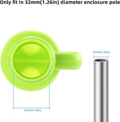 1.26″ Trampoline Pole Cap Set – 6 Green Caps for Safety and Easy Install