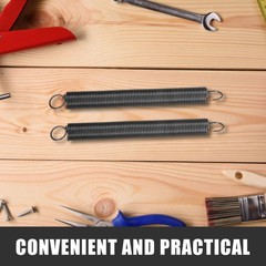 2Pcs Heavy Duty Metal Hooked Extension Springs for Mechanical Use Dark Grey