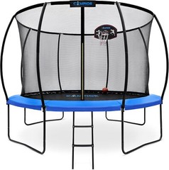 Pumpkin Trampoline with Basketball Hoop & Inner Enclosure – Safe, Durable