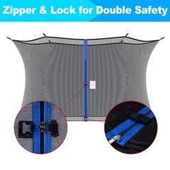 SPORTYOUTH Trampoline Net Replacement, 12ft 13ft 14ft 15ft Round Frame Trampo…