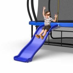 Universal Plastic Trampoline Slide Blue for children 3+ years old