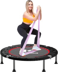 K KENSONE 40″ Mini Flodable Spring Rebounder Trampoline for Adults, Small Exerci
