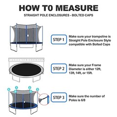 NONMON Trampoline Net Replacement 12-15ft Round UV Resistant