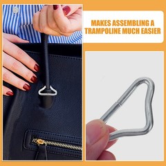 50Pcs Durable Zinc Steel Trampoline Triangle Buckles for Daily Use Silver