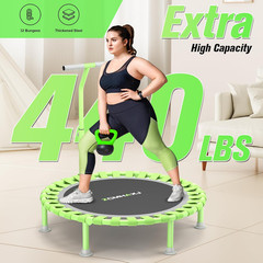 Foldable Mini Trampoline, 40″ Rebounder Trampoline for Adults & Kids, 450Lbs Cap