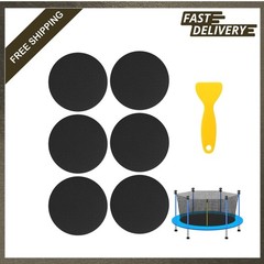 6 Pieces Trampoline Patch Repair Kit with Scraper, 3.94×3.94 Inch Self-Adhesive