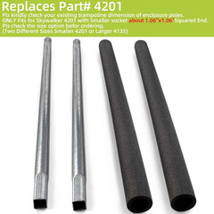 Trampoline Poles Lower Enclosure Straight Tube Parts#4201 2PK Skywalker