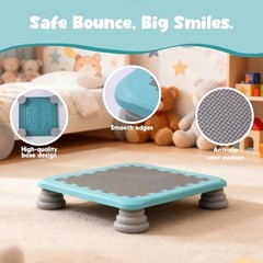 Mini Trampoline for Kids, Indoor Rebounder Non-Slip Base, Sensory blue