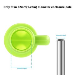 ZIZILAND 1.26″ Diameter Trampoline Enclosure Pole Cap for Net Hook, 6 Pieces,…