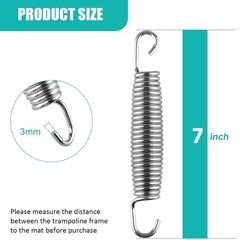 Heavy Duty Trampoline Springs 7 inch for Trampolines, Stainless Steel Trampol…