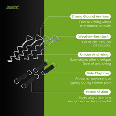 ANCHORKIT – Trampoline Anchor Kit System for High Winds – Heavy Duty Trampoline