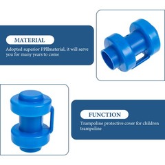 10Pcs Durable Blue PP Trampoline Pole End Caps for Enclosure Safety Net