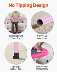 VEVOR 36″ Trampoline for Kids Foldable Mini Toddler Trampoline Indoor Outdoor