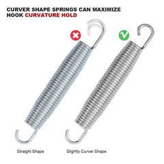 5 Pack 5.5 Inch Replacement Trampoline Springs Heavy Duty Stainless Steel Spr
