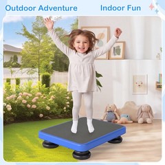 24” x 20” Kids Rebounder Bouncing Board with Elastic Rope, Non-Slip Base & Feet