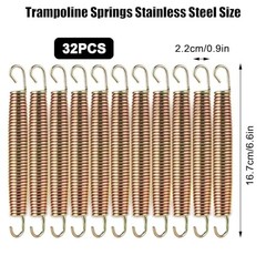 Heavy Duty Trampoline Springs Replacement Kit 5.5/6/7 inch– High 32Pcs 6”