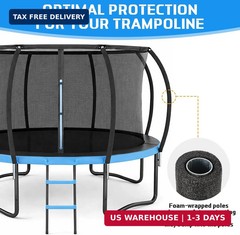 2 Pack Trampoline Replacement Curved Pole Universal Trampoline Enclosure Pole Fi