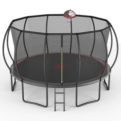 YC 14FT Trampoline with Basketball Hoop for Kids Pumpkin Outdoor Trampoline ASTM