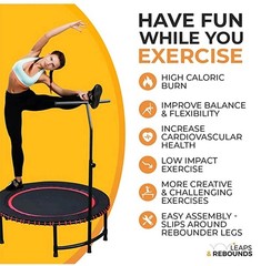 LEAPS & REBOUNDS 40″ Stabilizer Handlebar for Fitness Trampolines, Bar Only