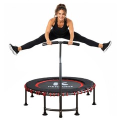 48″ Low-Impact Rebounder Trampoline for Adults with Bungee, 550LBS Quiet Mini…