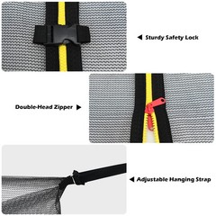 Costway 14FT Trampoline Replacement Safety Enclosure Net Weather-Resistant