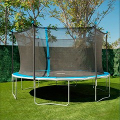 BouncePro 14ft Trampoline Meets ASTM Safety Standards, Heavy-Duty Ru