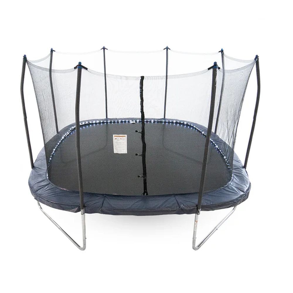 Skywalker 13′ Square Trampoline With Lighted Spring Pad Navy