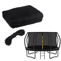 Top Ring Trampoline Enclosure Net Replacement-for 8 Curved Poles Top 12FT Frame