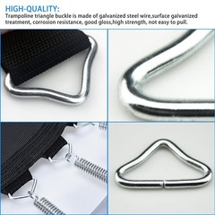 12pcs Trampoline Triangle Buckle Trampoline Springs Trampoline Mat Triangle Rin…