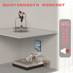 40/48″ Low-Impact Rebounder Trampoline for Adults with Bungee, 450/550LBS Qui…