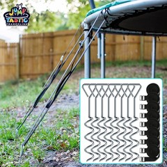 Trampoline Anchors 8 Pcs Spiral Shaped Heavy Duty Anti-Rust – Secure Your