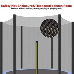 8FT 12FT 14FT 15FT 16FT Trampoline Safety Enclosure Net Combo Bounce Jump 10FT