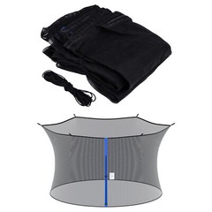 Trampoline Safety Net Enclosure Jumping Mat For 12FT 14FT 15FT Frame 4/6/8 Poles