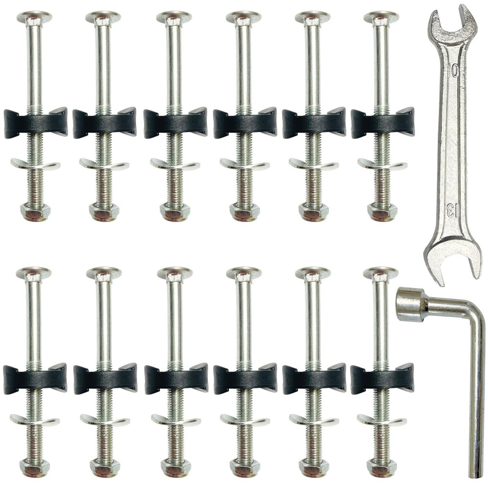 Trampoline Screws 3.15 Inch 12 PCS Anti-Loose Bolts & Nuts – Replacement Parts