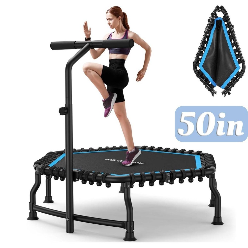 Large 50-inch Rebounder Trampoline for Adults High-Quality Materials Trampoline~