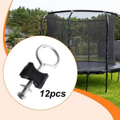 12x Trampoline Screws Bolts and Nuts Steel Enclosure Pole Spacers Jumping Bed