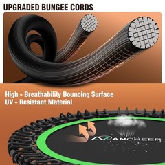 Ancheer Rebounder Trampoline 40/48 Bungee Rebounder 4-Level Adjustable Handle