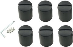 6pcs Outdoor Trampoline Enclosure Pole Top Caps Replacement Pole End Caps wit…