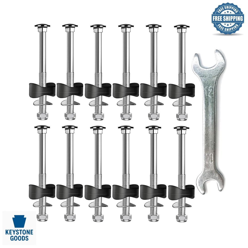 12PCS Long Stainless Steel Trampoline Replacement Screws & Nuts Kit